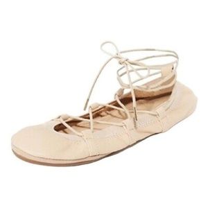 Yosi Samra tie up nude color flats 7
